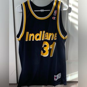 Rare Vintage Champion Pacers Reggie Miller Jersey!!